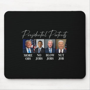 Porträts Trump Mehr Arbeitsplätze Obama Keine Jobs Mousepad