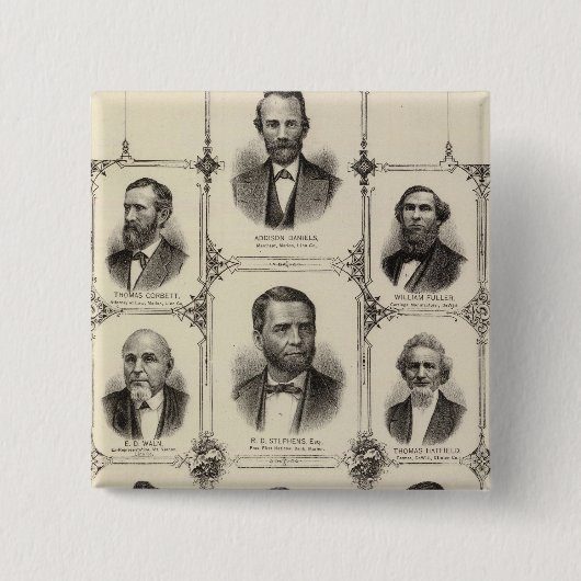 Porträts von Addison Daniels, RD Stephens Button (Vorderseite)