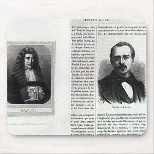 Porträts von Denis Papin und von Etienne Lenoir Mousepad