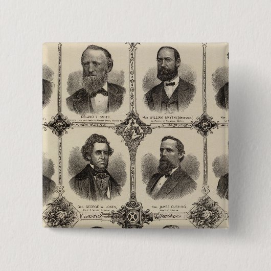 Porträts von EG Potter, Delano T Smith Button (Vorderseite)