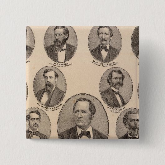 Porträts von Hon Thomas A Hendricks Button (Vorderseite)