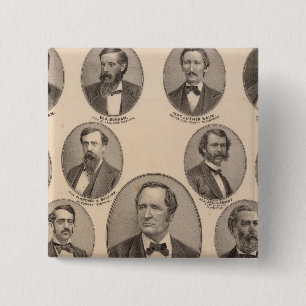Porträts von Hon Thomas A Hendricks Button