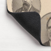 Porträts von Hon Thomas A Hendricks Mousepad (Ecke)