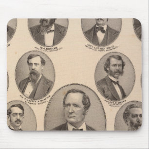 Porträts von Hon Thomas A Hendricks Mousepad