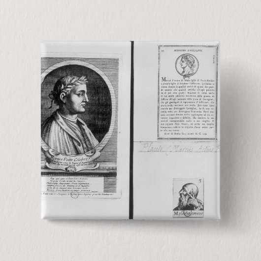 Porträts von Horaz Scipio Aemilianus Button (Vorderseite)