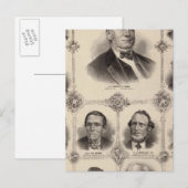 Porträts von Illinois Thirteen Postkarte (Vorne/Hinten)