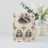 Porträts von Illinois Thirteen Postkarte (Stehend Vorderseite)