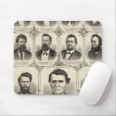 Porträts von John C Hall und Prof. JW Bradshaw Mousepad (Mit Mouse)
