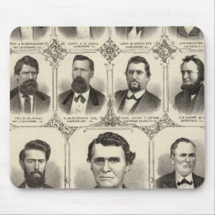 Porträts von John C Hall und Prof. JW Bradshaw Mousepad