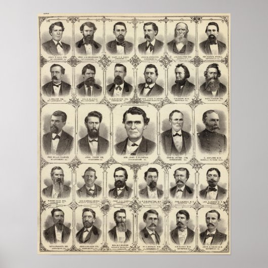 Porträts von John C Hall und Prof. JW Bradshaw Poster (Vorne)