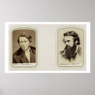 Porträts von John Ruskin (1819-1900) und von Poster