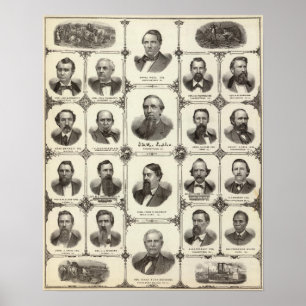 Porträts von Orval Pool, J McKee Peeples Poster