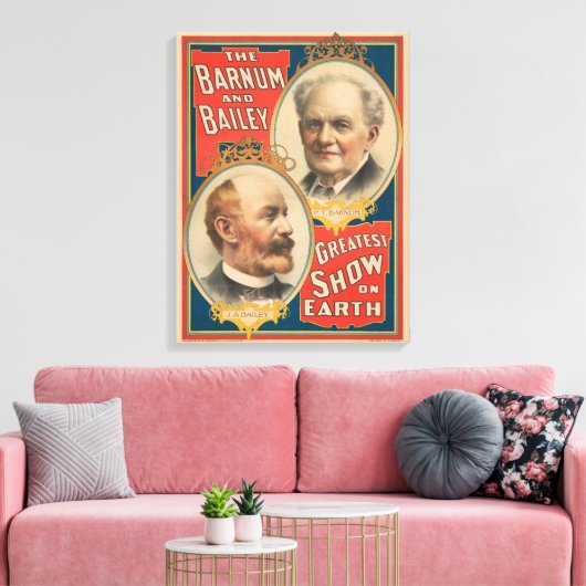 Porträts von P.T. Barnum und J.A. Bailey Leinwanddruck (Insitu (Wohnzimmer))