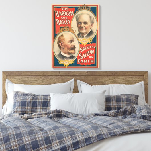 Porträts von P.T. Barnum und J.A. Bailey Leinwanddruck (Insitu (Schlafzimmer))