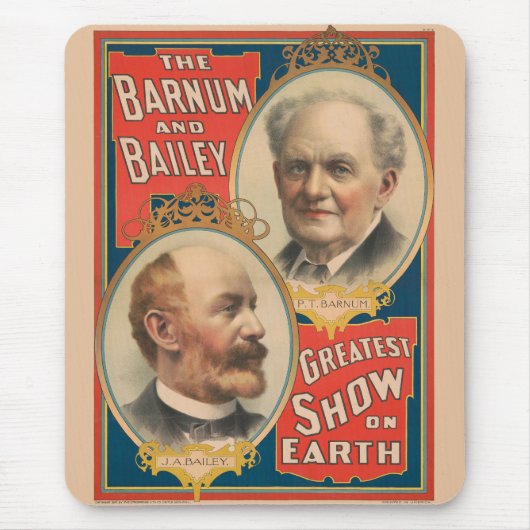 Porträts von P.T. Barnum und J.A. Bailey Mousepad (Vorne)