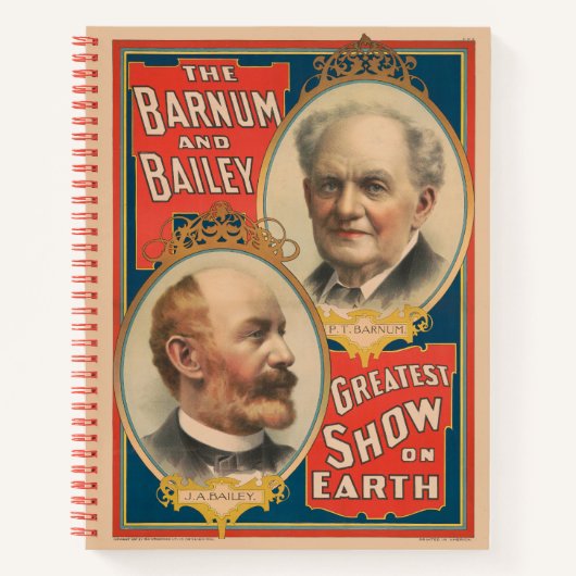 Porträts von P.T. Barnum und J.A. Bailey Notizblock (Vorderseite)