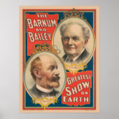 Porträts von P.T. Barnum und J.A. Bailey Poster (Vorne)