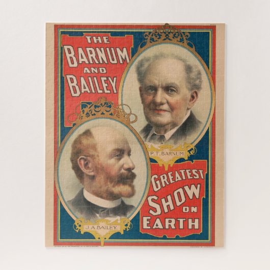 Porträts von P.T. Barnum und J.A. Bailey Puzzle (Vertikal)