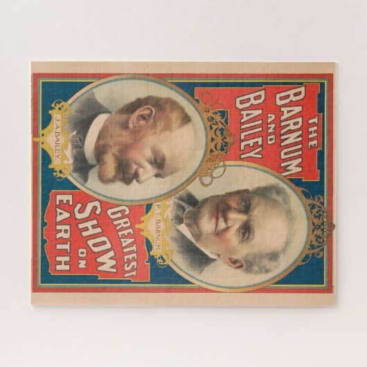 Porträts von P.T. Barnum und J.A. Bailey Puzzle (Horizontal)