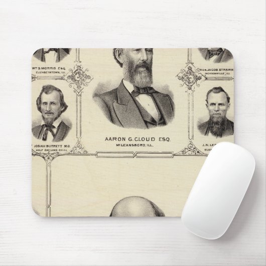 Porträts von Robert Hunter, Aaron G Cloud Mousepad (Mit Mouse)