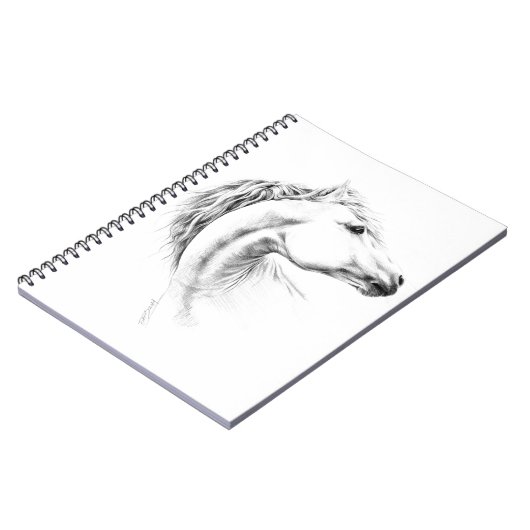 Porträtskizze für Pferde zeichnend Reitkunst Notizblock (Linke Seite)