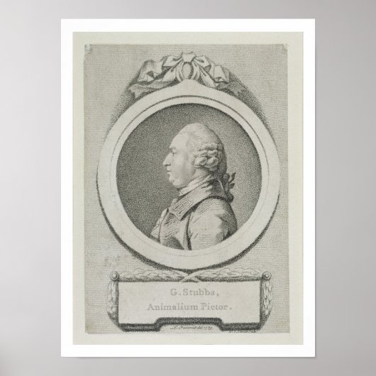 Porträtstudie von George Stubbs (1724-1806) (soft- Poster (Vorne)