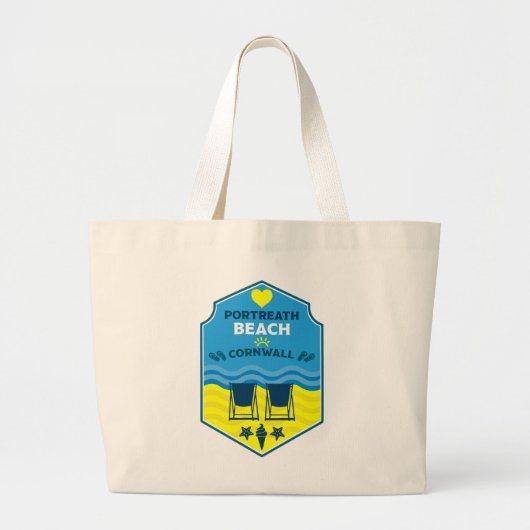 Portreat Beach Cornwall Jumbo Stoffbeutel (Vorne)