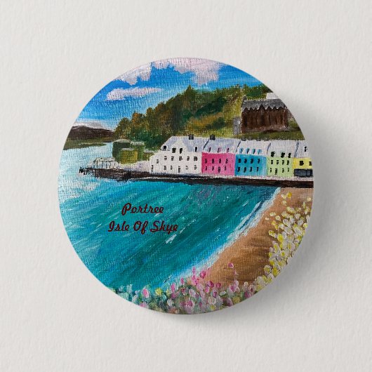 Portree Isle of Skye Schottland Button (Vorderseite)