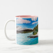 Portree Isle of Skye Schottland  Zweifarbige Tasse (Links)