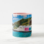 Portree Isle of Skye Schottland  Zweifarbige Tasse (Mittel)