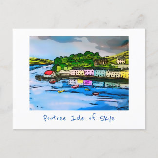 Portree Isle of Skye Scotland Malerei Postcard Postkarte