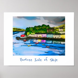Portree Isle of Skye Scotland Malerei Poster