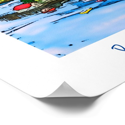 Portree Isle of Skye Scotland Malerei Poster (Ecke)