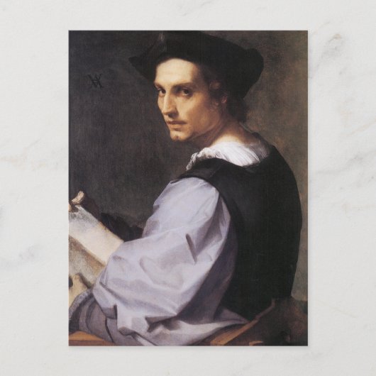 Portriat eines jungen Mannes Postkarte (Vorderseite)