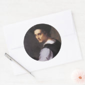 Portriat eines jungen Mannes Runder Aufkleber (Umschlag)