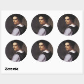 Portriat eines jungen Mannes Runder Aufkleber (Blatt)