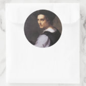 Portriat eines jungen Mannes Runder Aufkleber (Tasche)