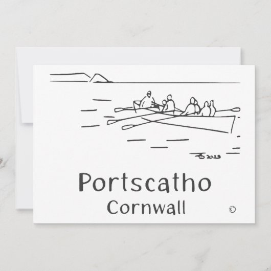 Portscatho Gig Rowers Card Dankeskarte (Vorderseite)