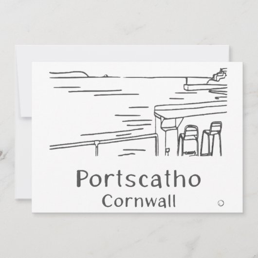 Portscatho Harbour Card Dankeskarte (Vorderseite)