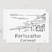 Portscatho Harbour Card Dankeskarte (Vorne/Hinten)