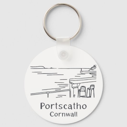 Portscatho Harbour Keyring Schlüsselanhänger (Vorderseite)