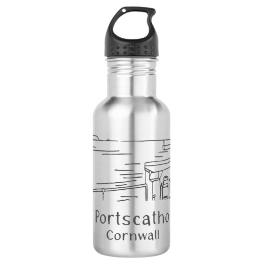 Portscatho Harbour Water Bottle Edelstahlflasche (Vorderseite)