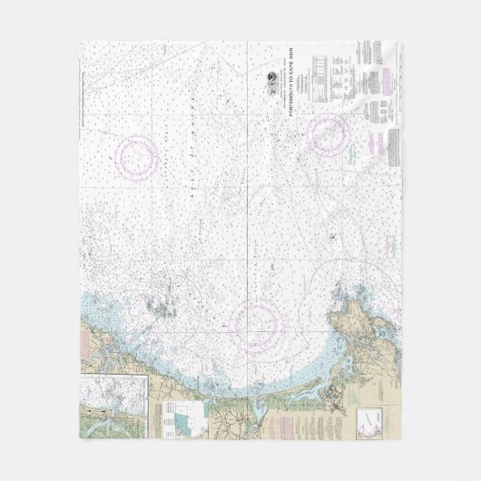 Portsmouth bis Cape Ann nautical Chart 13278 Fleecedecke (Vorderseite)