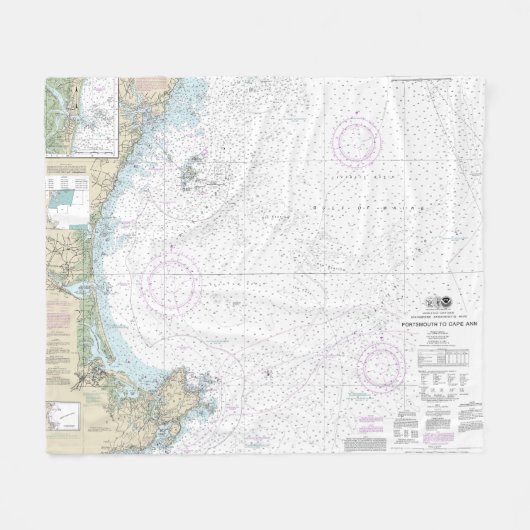 Portsmouth bis Cape Ann nautical Chart 13278 Fleecedecke (Vorderseite (Horizontal))