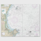 Portsmouth bis Cape Ann nautical Chart 13278 Geschenkpapier (Flach)
