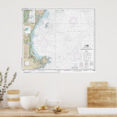 Portsmouth bis Cape Ann nautical Chart 13278 Poster (Küche)