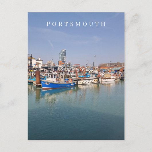 Portsmouth Boote sehen Postkarte (Vorderseite)