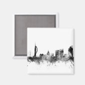 Portsmouth England Skyline Magnet (Vorderseite/Rückseite)