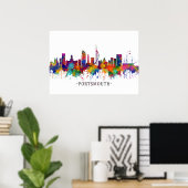Portsmouth England Skyline Poster (Heimbüro)