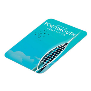 Portsmouth Great British Vacacation Poster Magnet